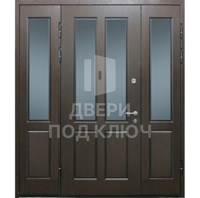 Дверь с окошком и утеплением ДПК-12652